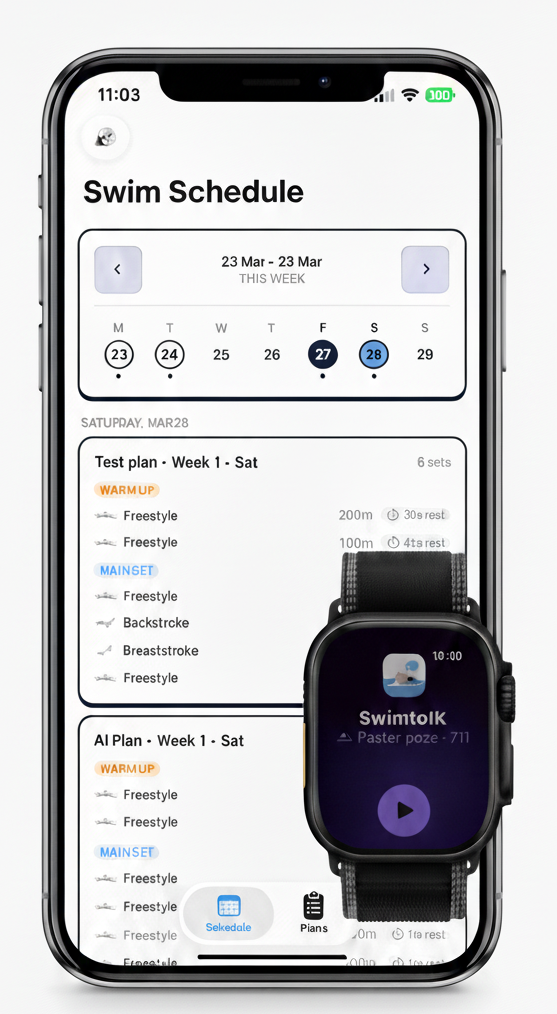 SwimTo1K app screenshot